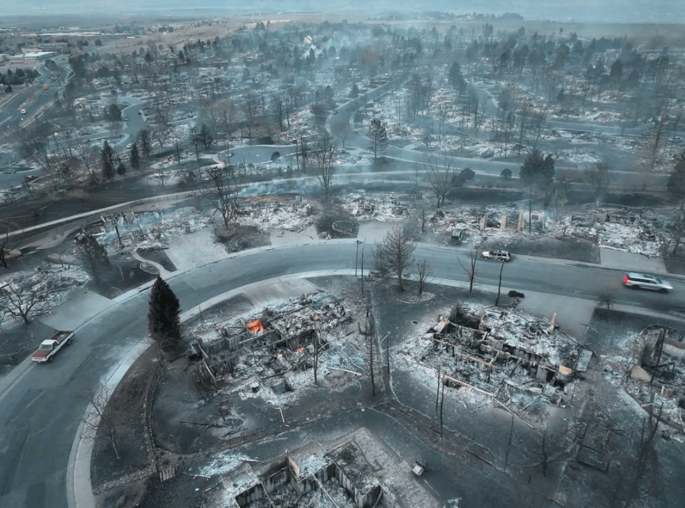 Marshall fire devastation