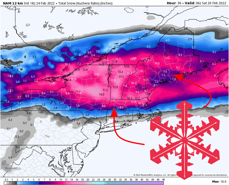 SnowBrains Forecast Big Storm Across New England Ski Country Up to