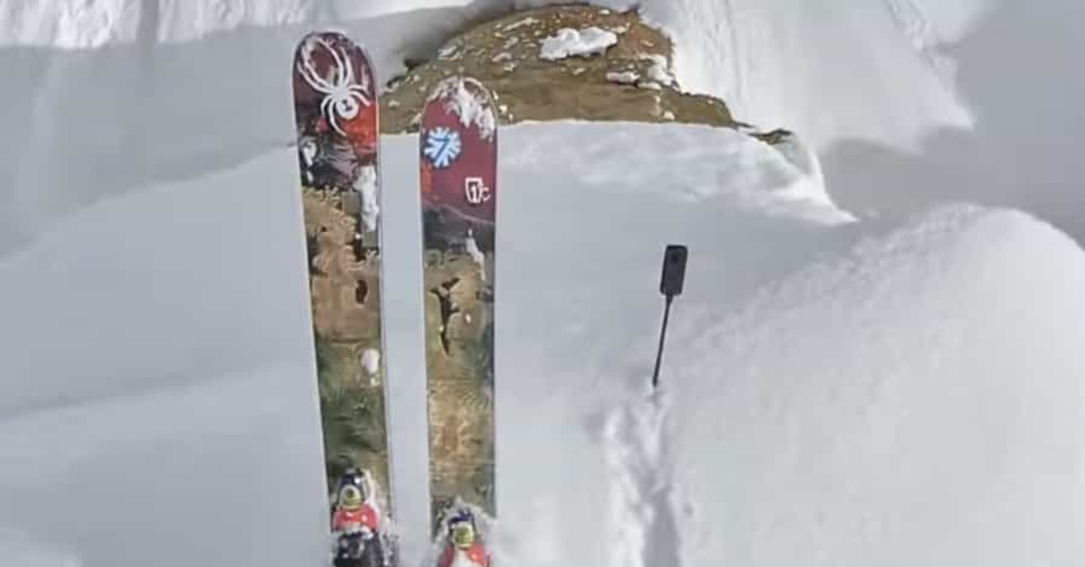 Video Watch Owen Leeper Casually Launch Off 90 Foot Cliff Snowbrains