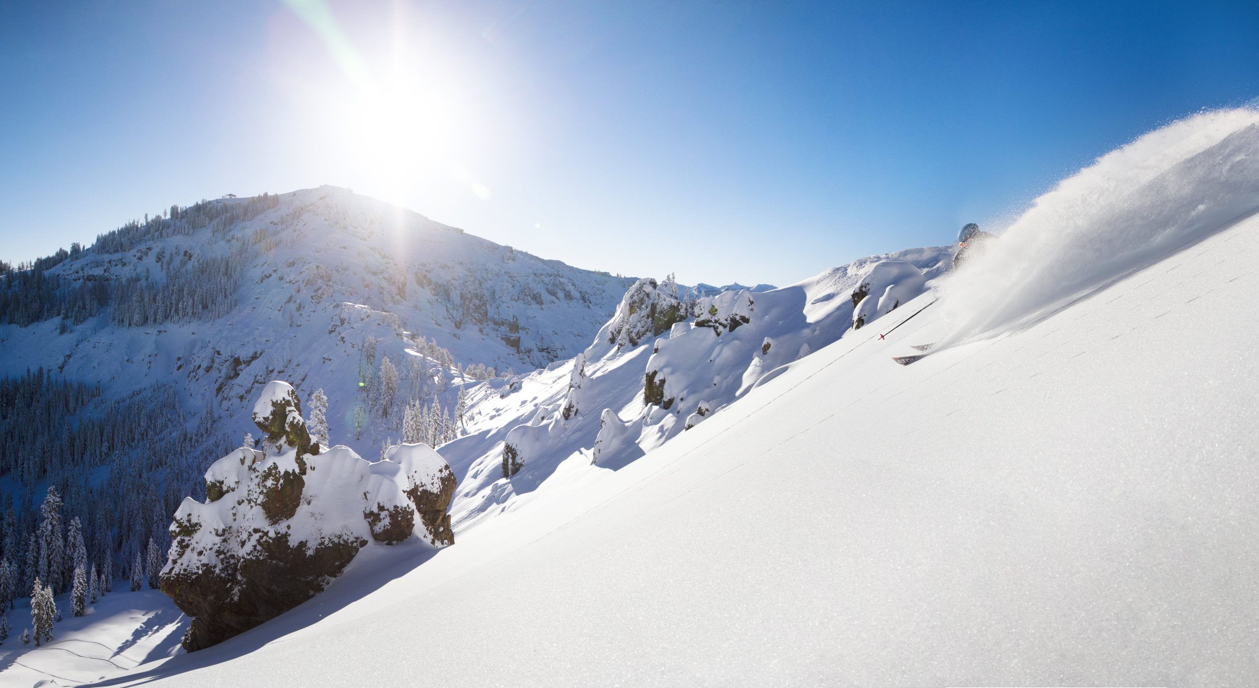 Bluebird powder day at Sugar Bowl