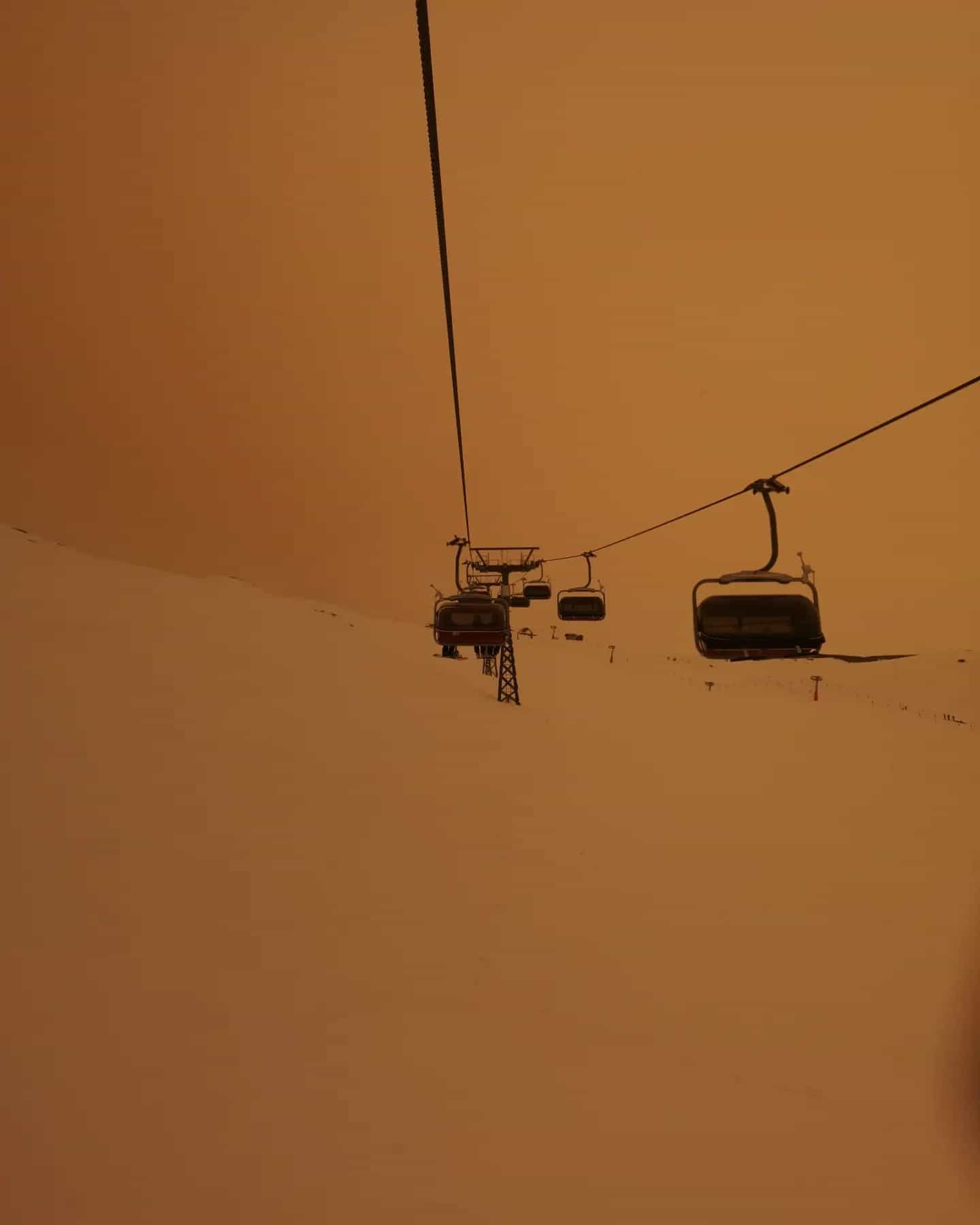 Dust and Sand From the Sahara Turns European Ski Resorts Orange