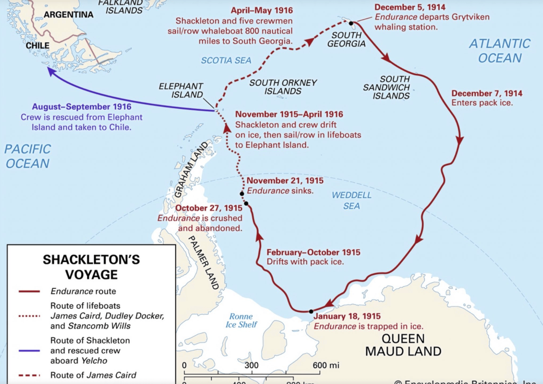 Capt. Shackleton's Path