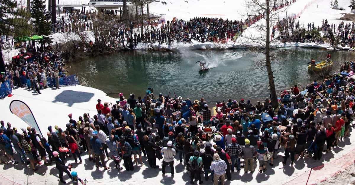 The Original Pond Skim Cushing Crossing Returns to Palisades Tahoe