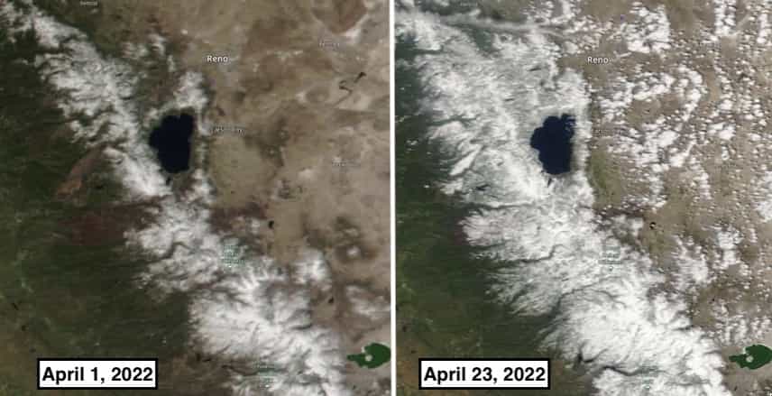 snowpack, Sierra Nevada, california, 