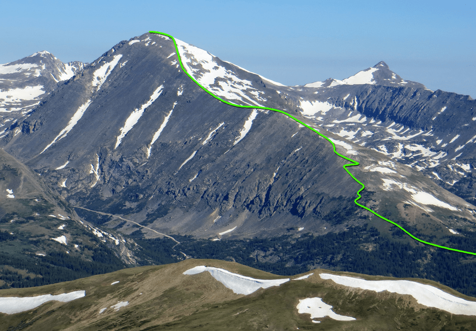 East Ridge summit Quandary Peak