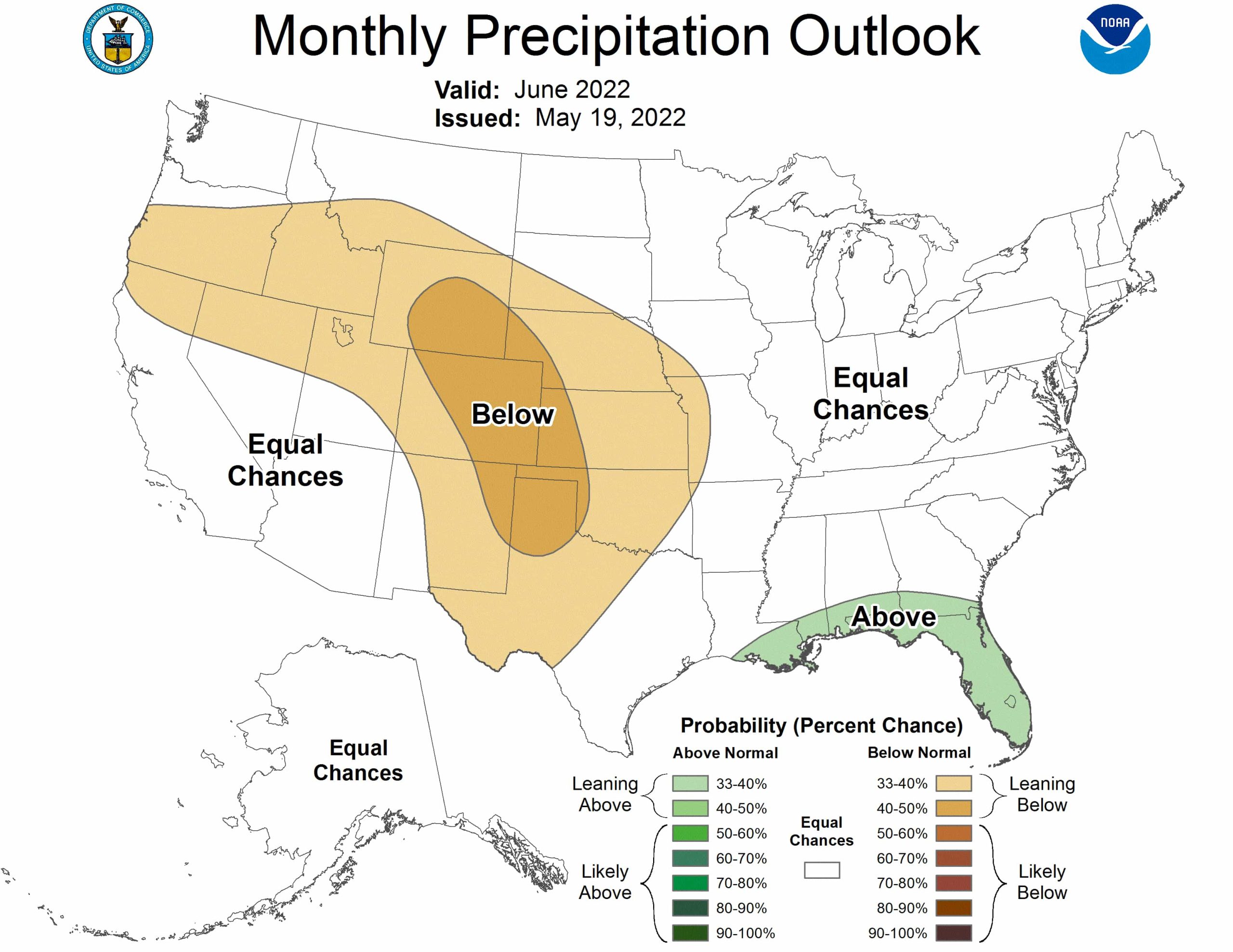 noaa June outlook, precipitation