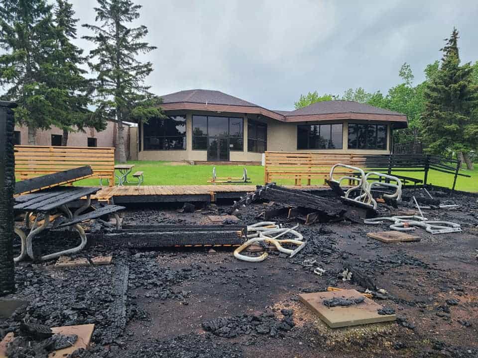 Sunridge ski area, canada, arson