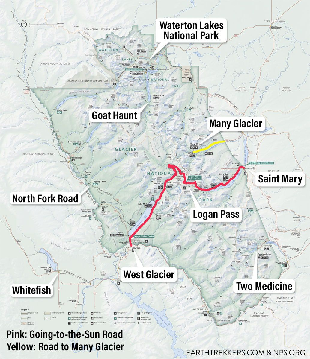 Glacier National Park Map .optimal ?is Pending Load=1