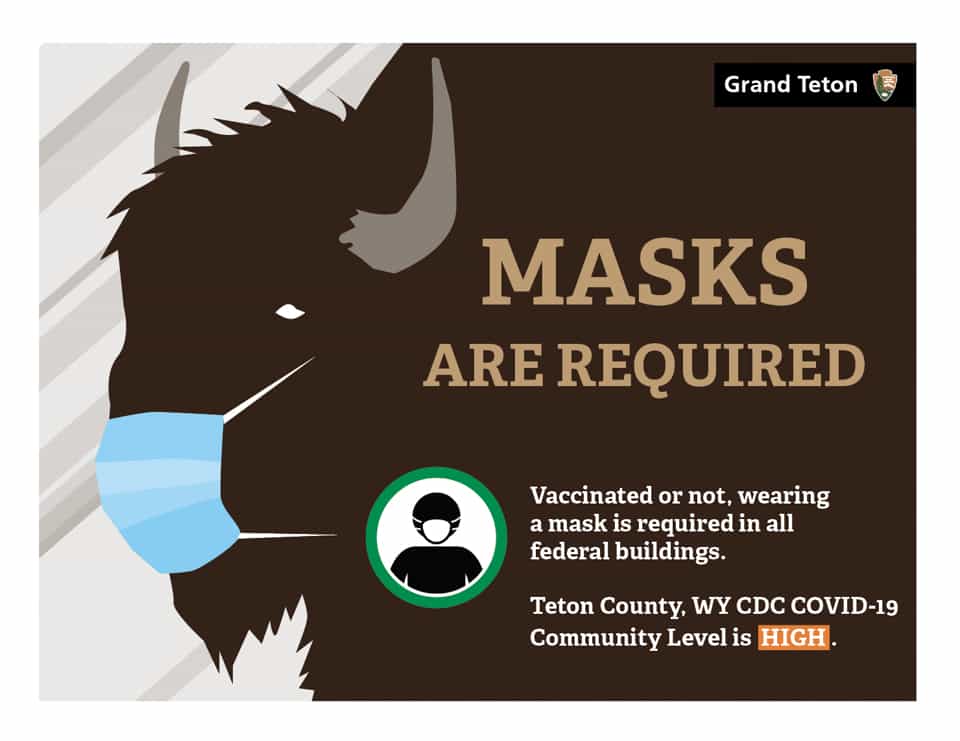 masks required, covid, grand teton national park