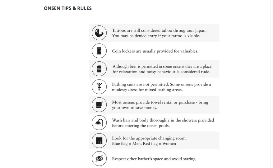 onsen rules and help