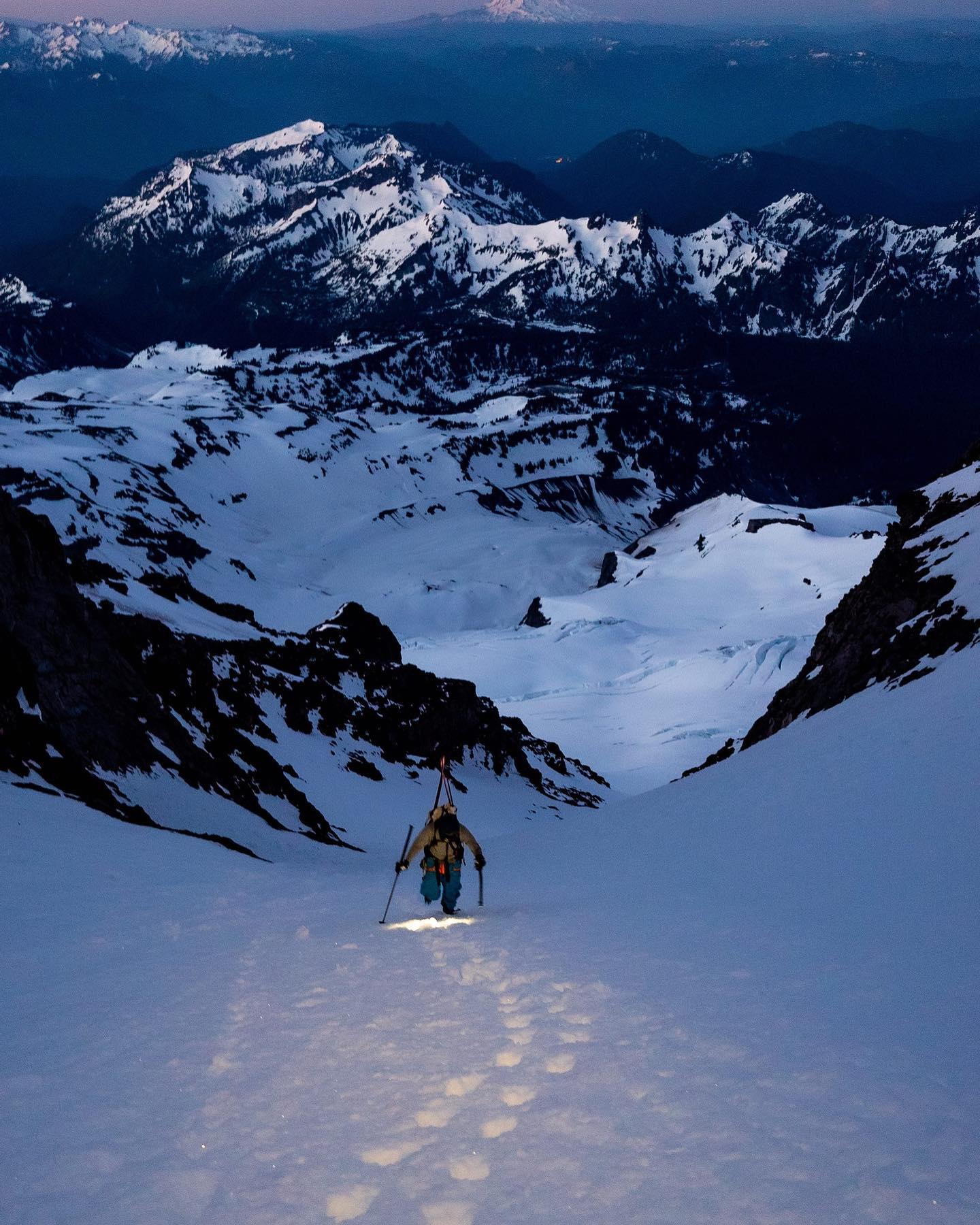 cody townsend climbing at night