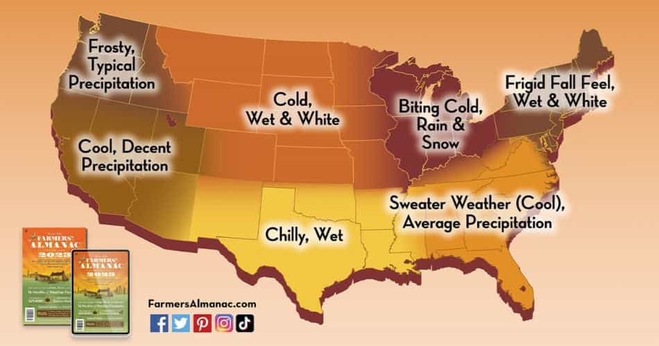 Old Farmer's Almanac 2022/23 Winter Forecast: A Winter of 2 Halves -  SnowBrains