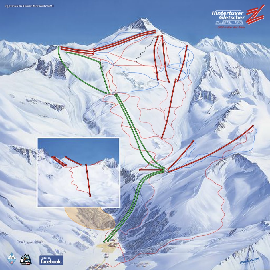 Summer Skiing Map