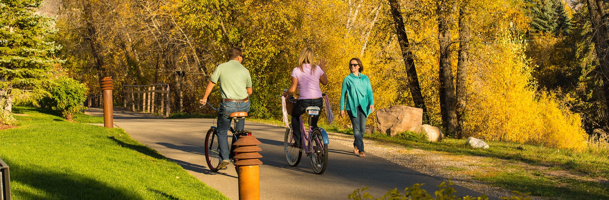 Biking on the Avon section of the Eagle Valley Trail. 