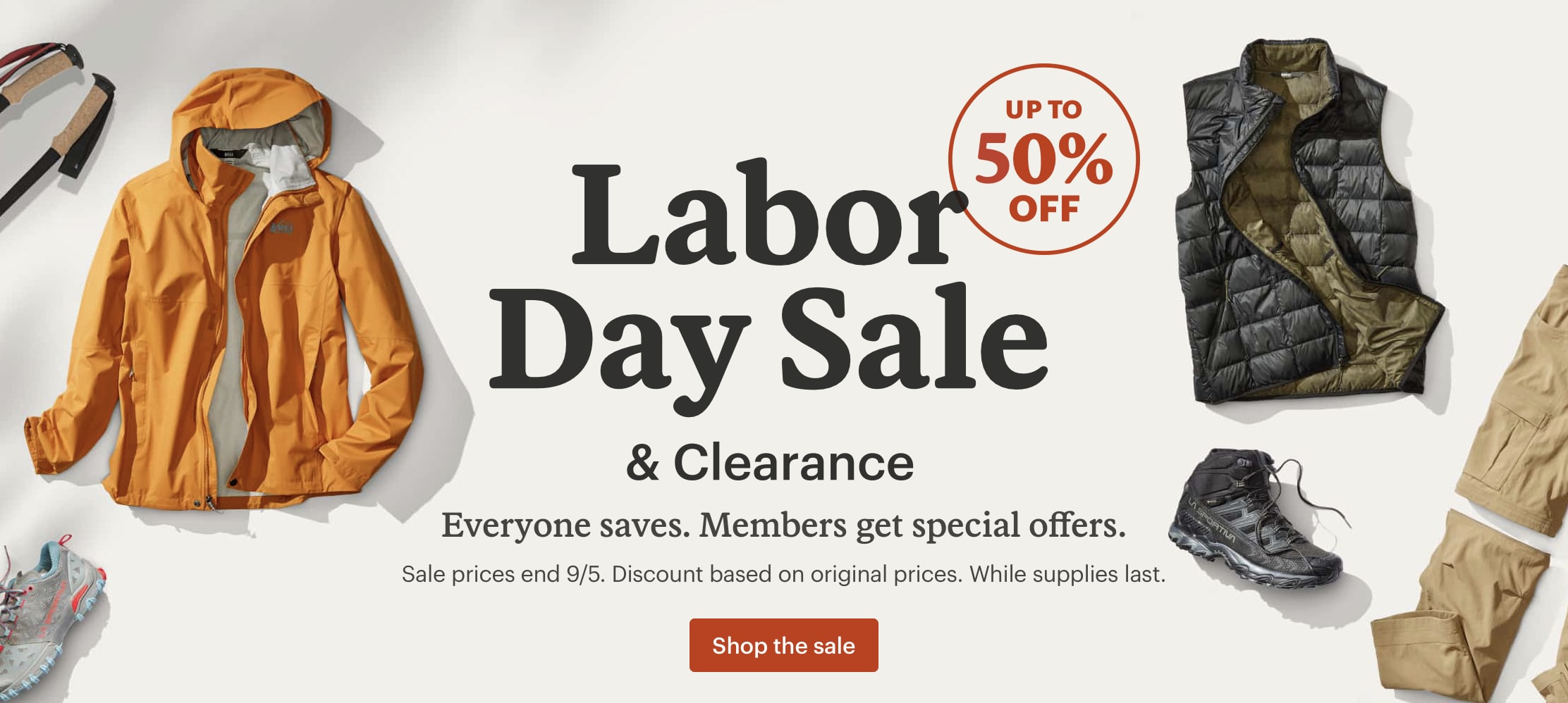 Rei, Labor Day Sale