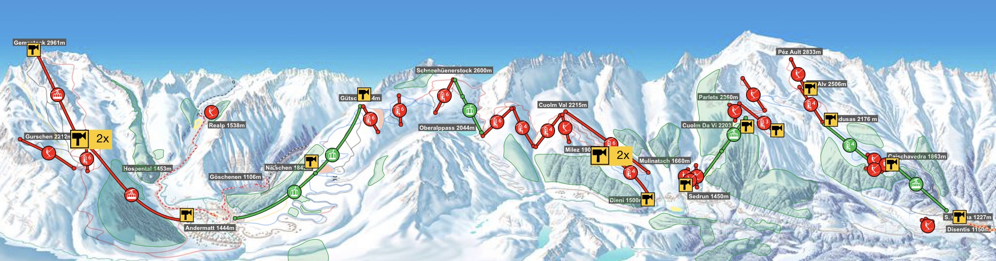 Ski Map Andermatt