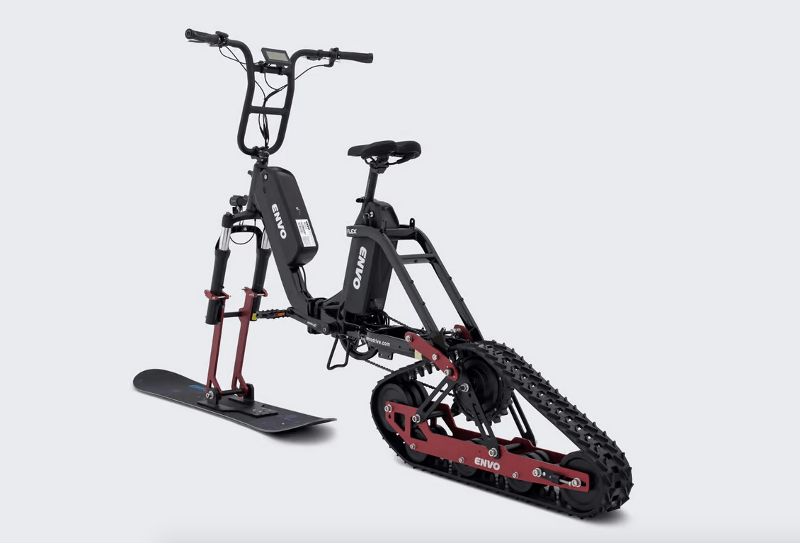 Flex Snowbike, rear view. 