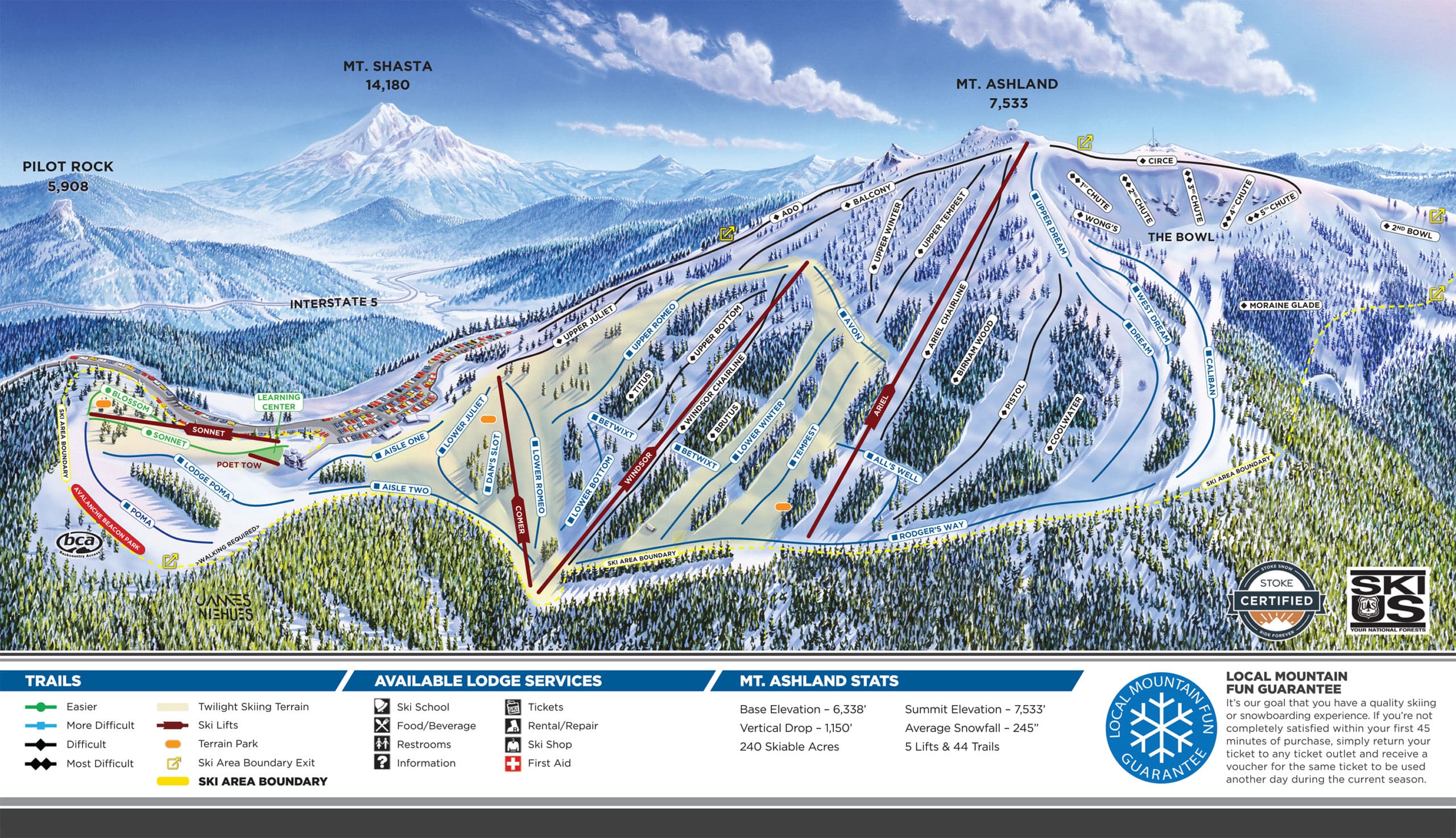 Mt. Ashland trail map