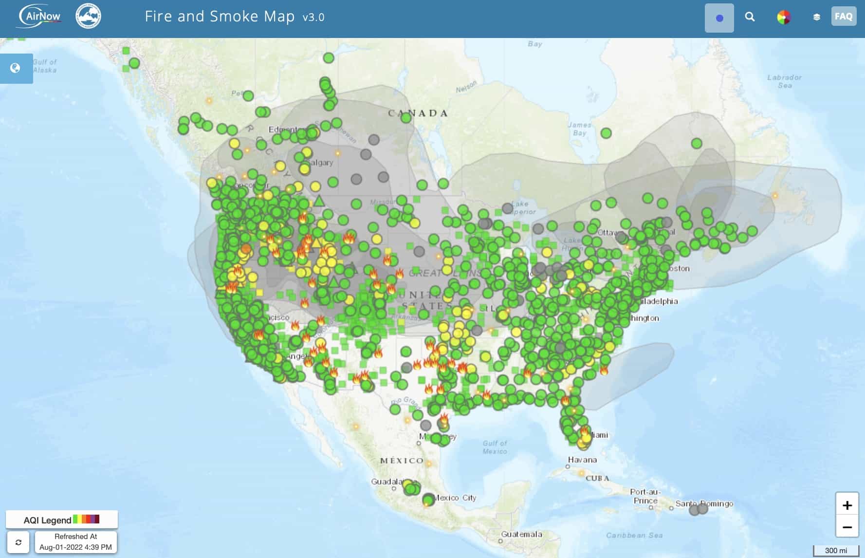 USA Fire & Smoke Report & Forecast – August 1, 2022 | 55 Large Fires ...