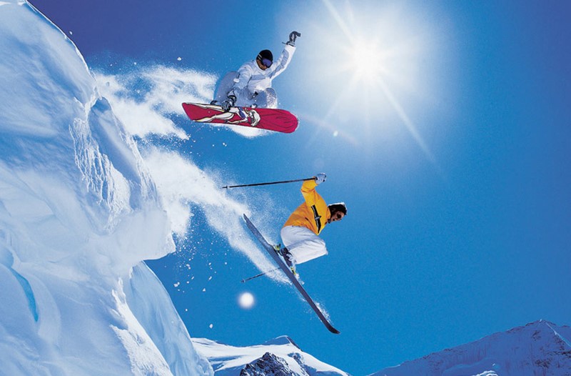 ski snowboard