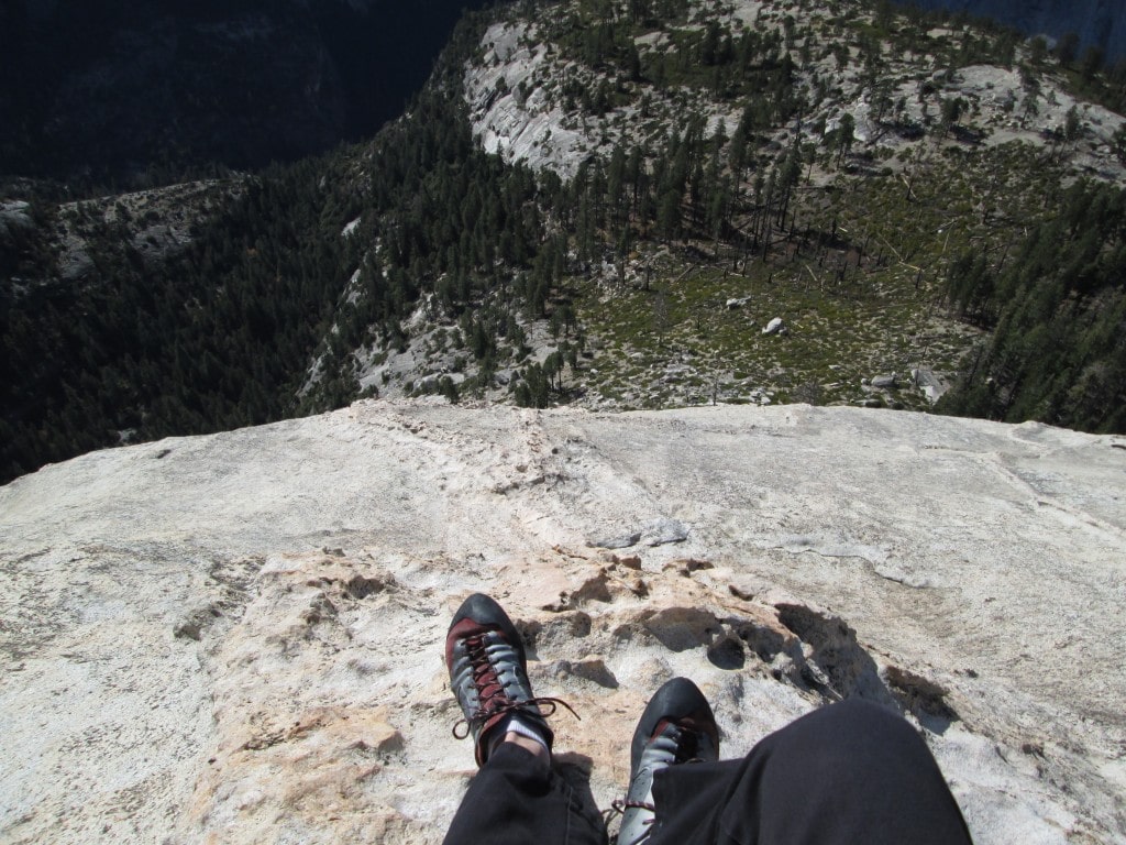 Top of P6 Snake Dike, Half Dome, Yosemite Valley