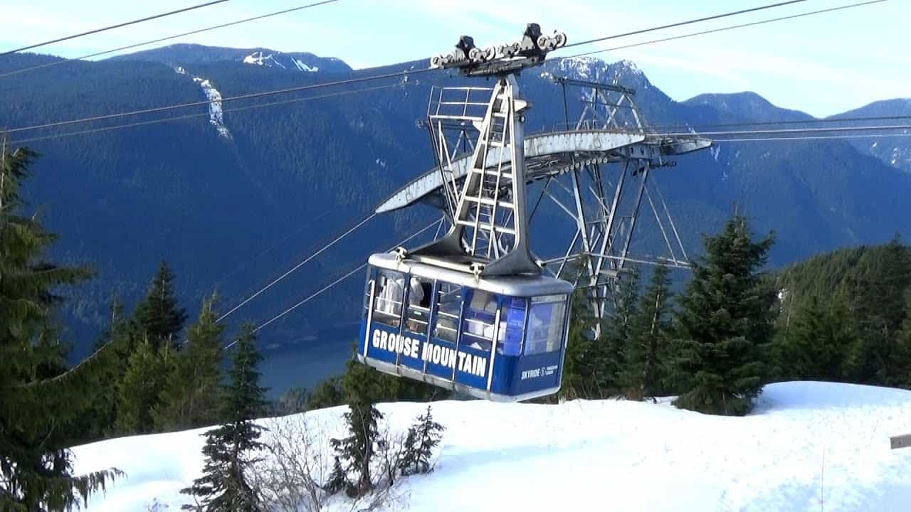 skyride, gondola, grouse mountain, British Columbia, canada,