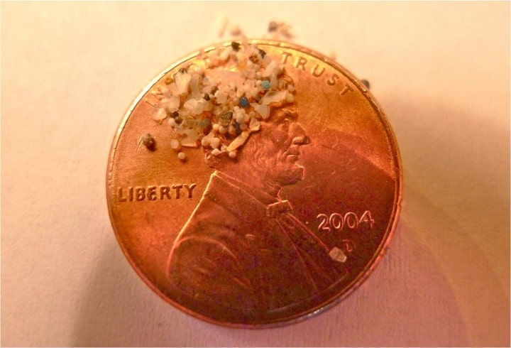 small sizes of microplastics