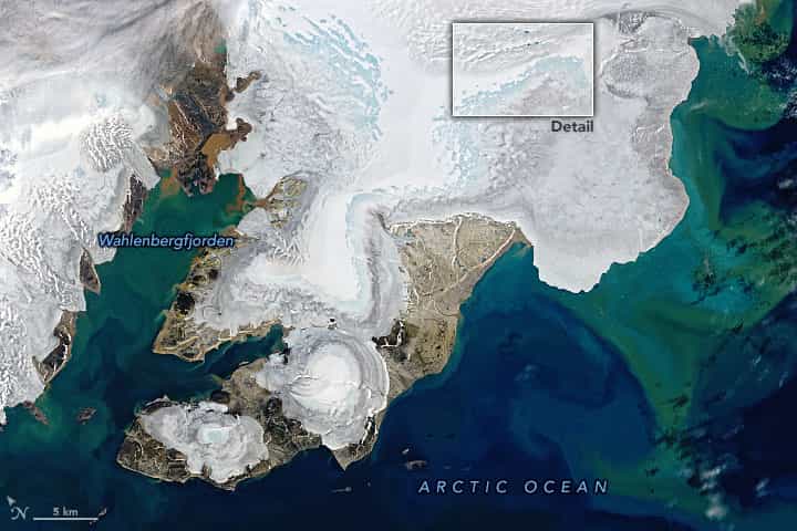 Σβάλμπαρντ, αρκτικός κύκλος, Νορβηγία, λιώσιμο, NASA