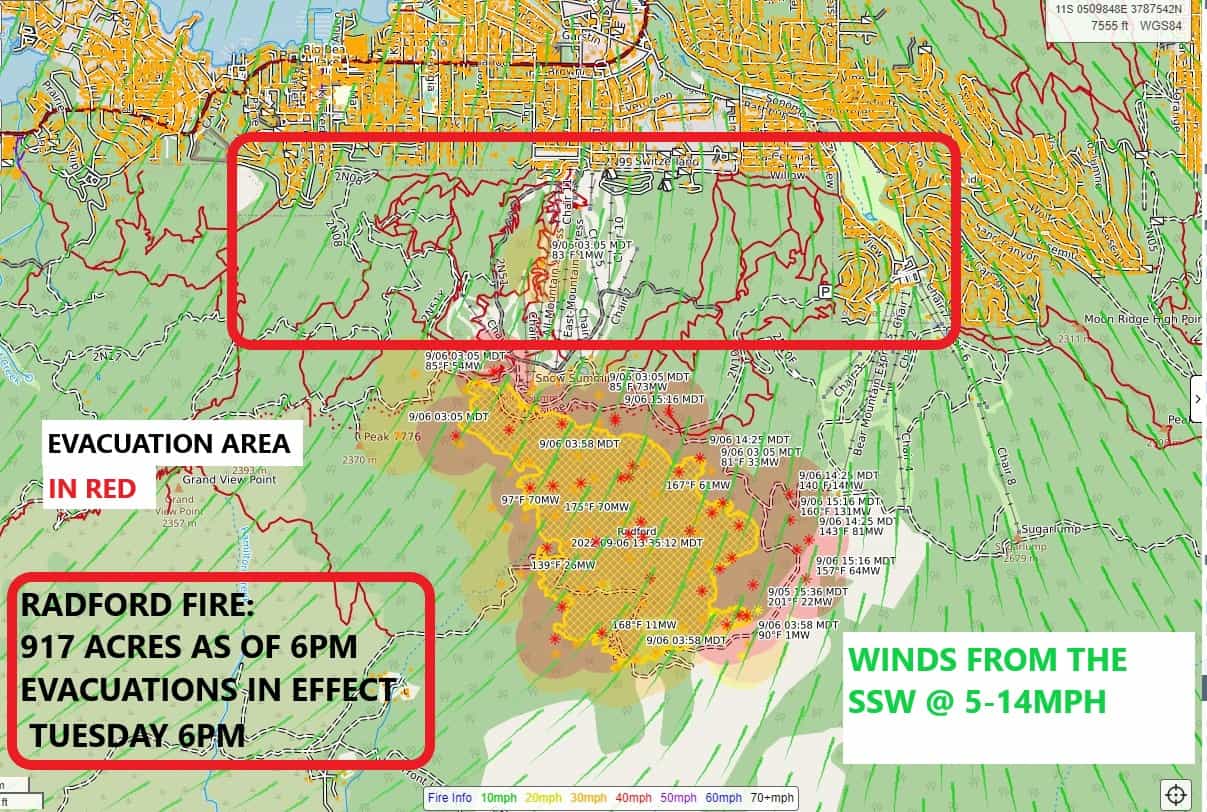 Big Bear, evacuation, Radford Fire