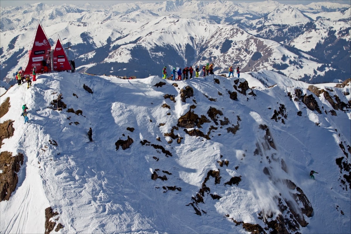 Extreme skiing in Wildseeloder Mountain, Fieberbrunn, Austria