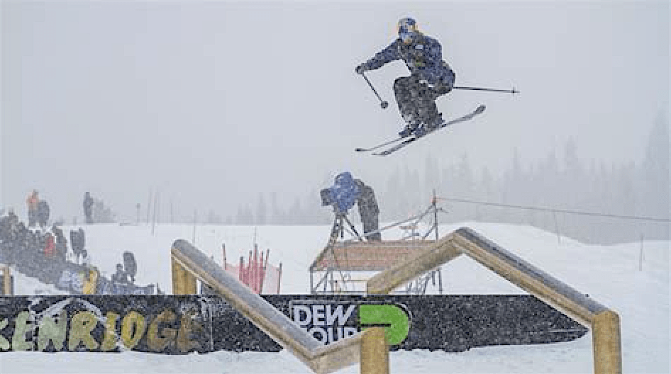 Henrik Harlaut just hopping around, Dew Tour, Breckenridge, Colorado. 