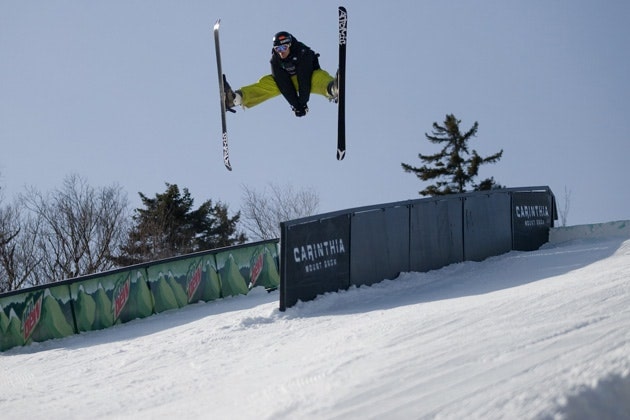 Overall slopestyle competition winner Andreas Hatveit airing it out at Mount Snow, Vermont, 2010. 