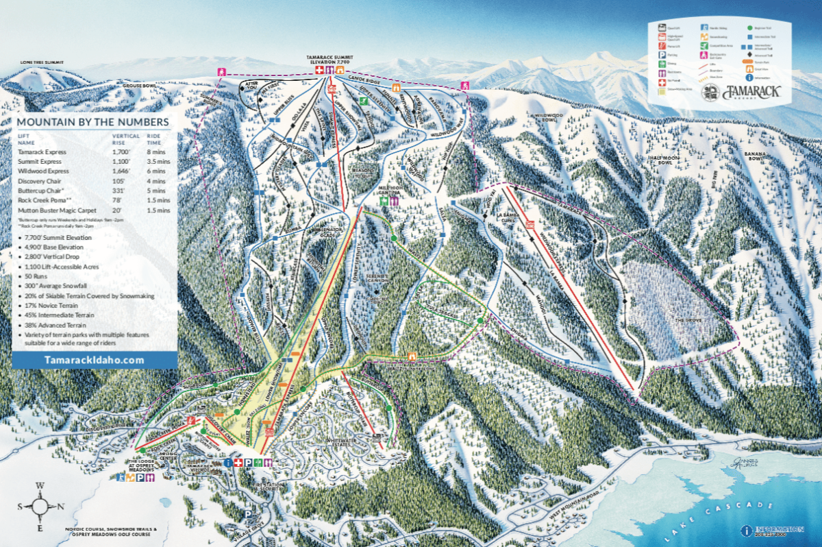 Tamarack Mountain Resort trail map