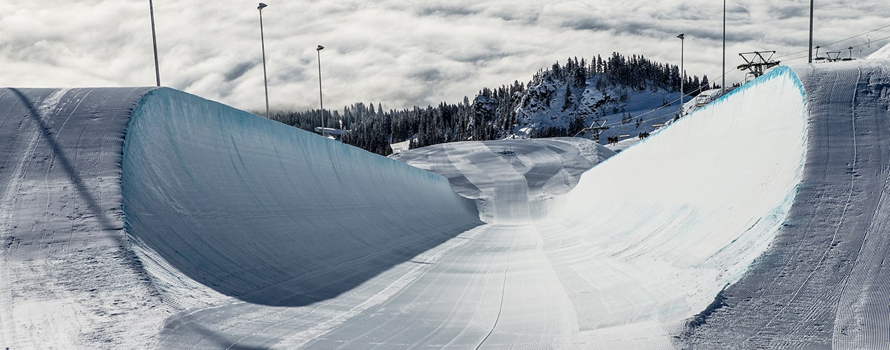 World's largest Superpipe in LAAX, Switzerland. 