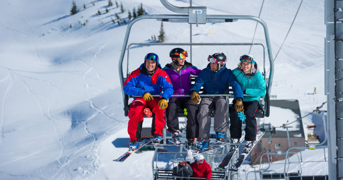 riding the chairlift