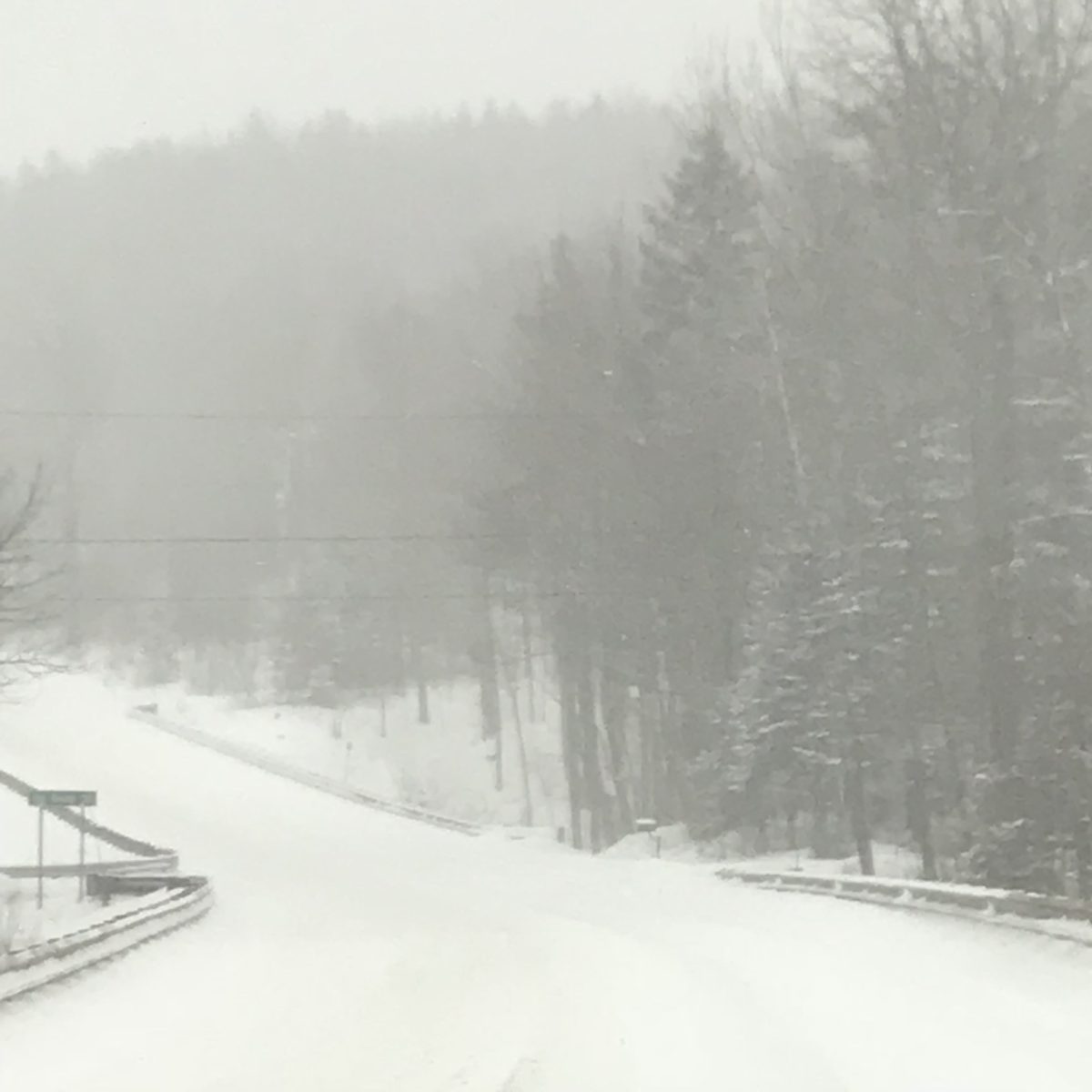 Winhall VT, snow covered Route 30