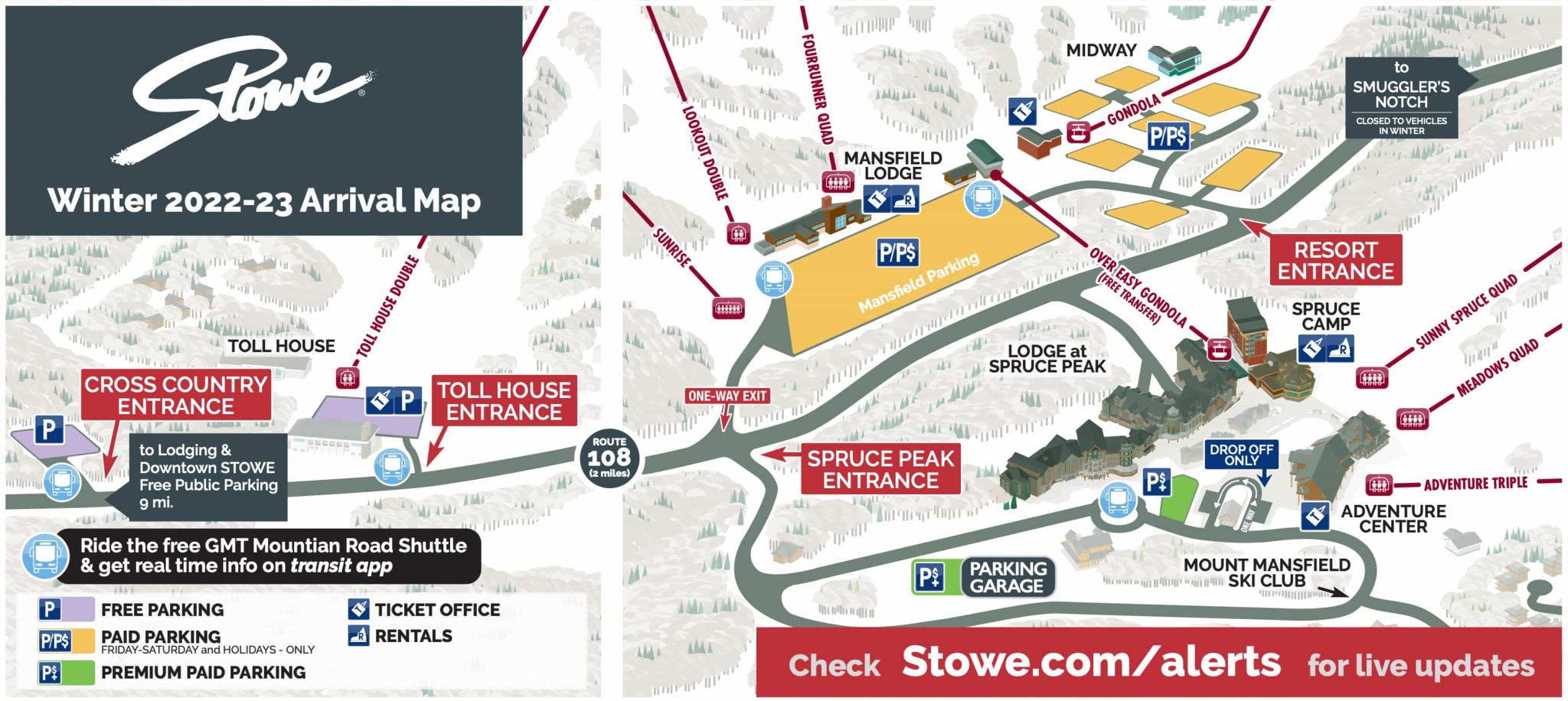 Stowe Mountain Resort, VT, Announces Season Parking Pass Will Cost 450