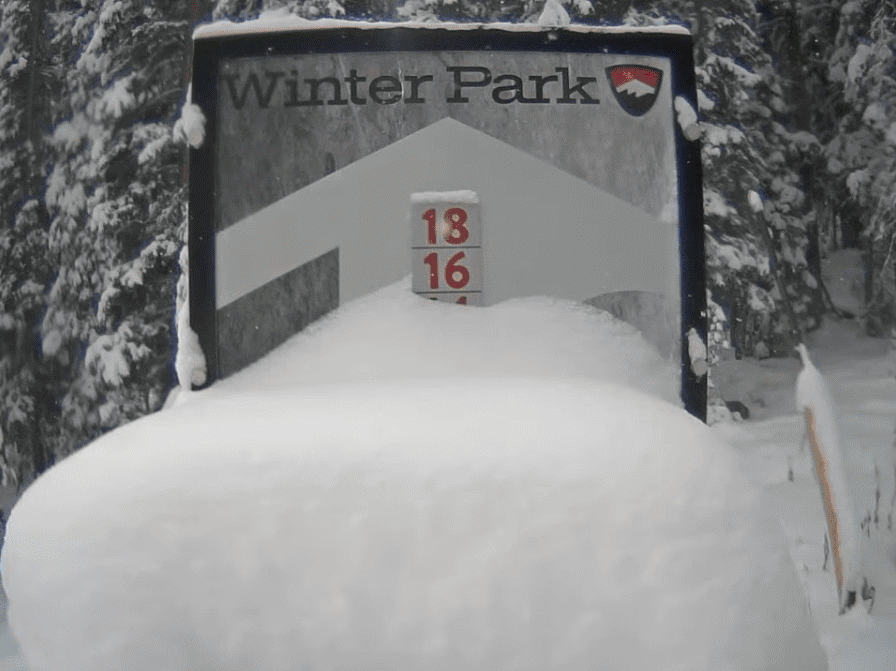 winter park resort snow stake