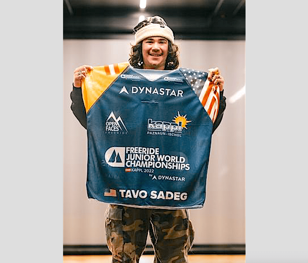 Tavo Sadeg, Men's Junior World Freeride Champion 2022. 