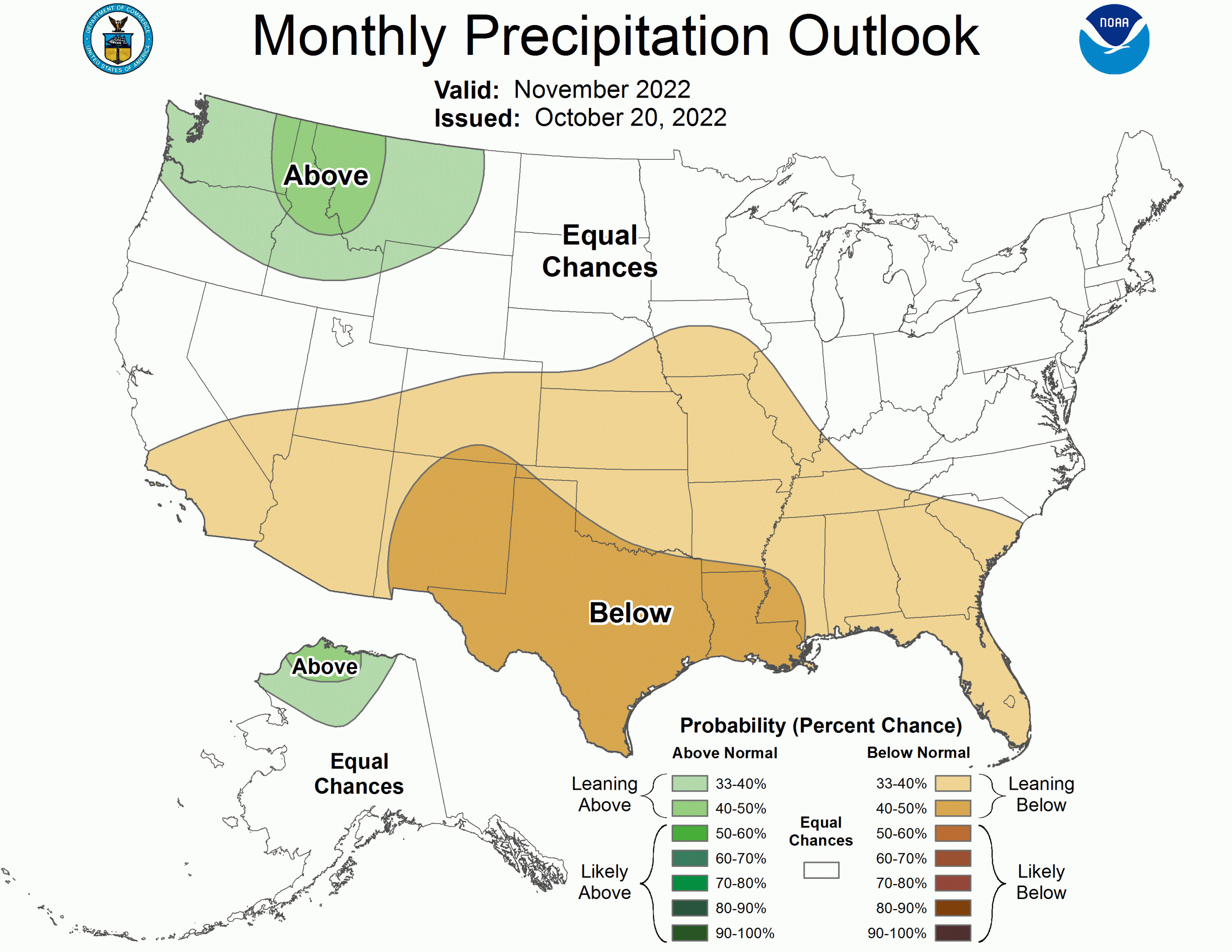 November outlook, NOAA, precipitation