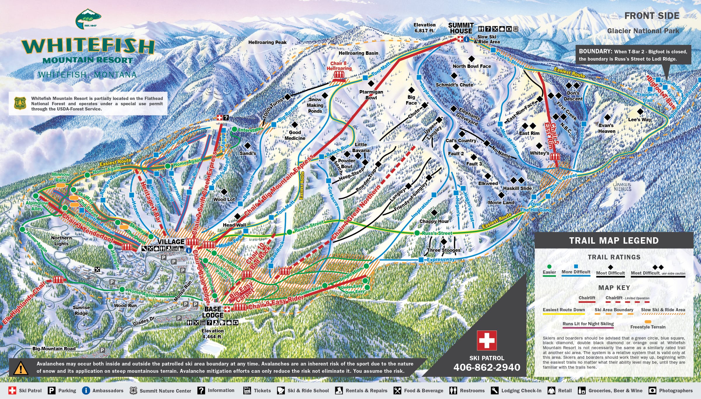 whitefish, Montana, trail map