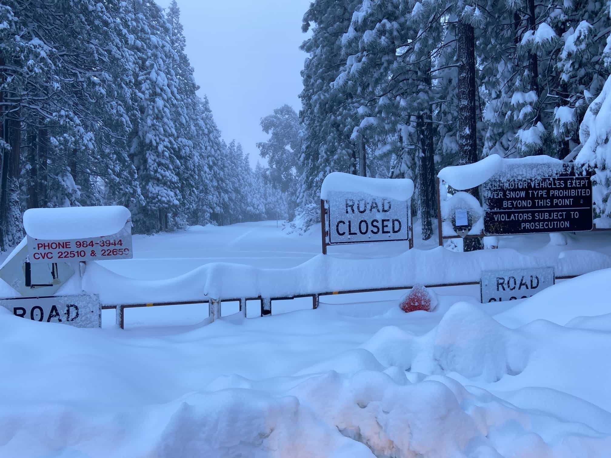 ebbetts pass closed california snow