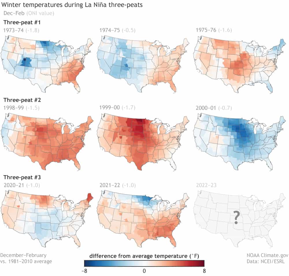 How will La Niña affect Florida during winter 2022-23?