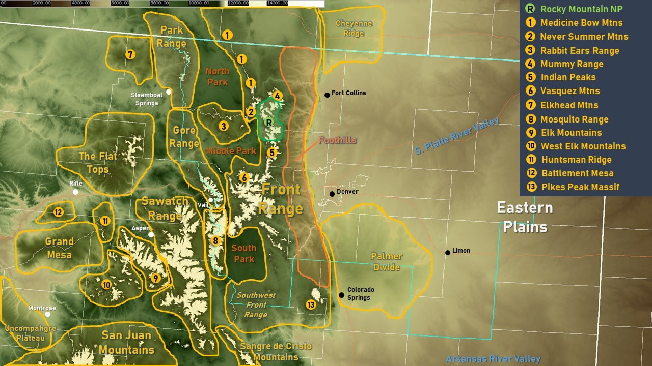 Mountain Ranges Of Colorado Map - Winter Olympics Closing Ceremony 2024