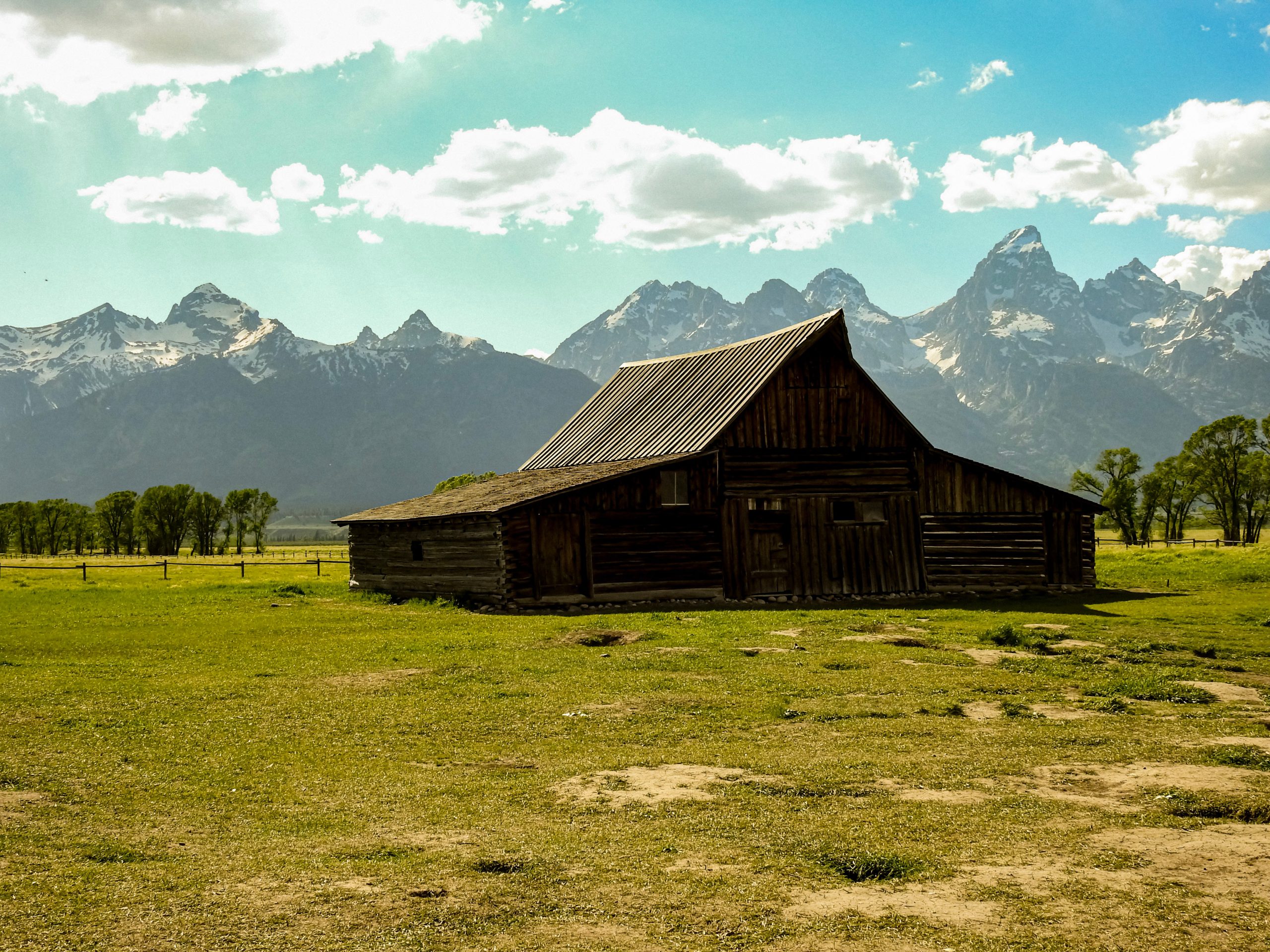 Historic barn on Mormon Rd in Jackson, WY