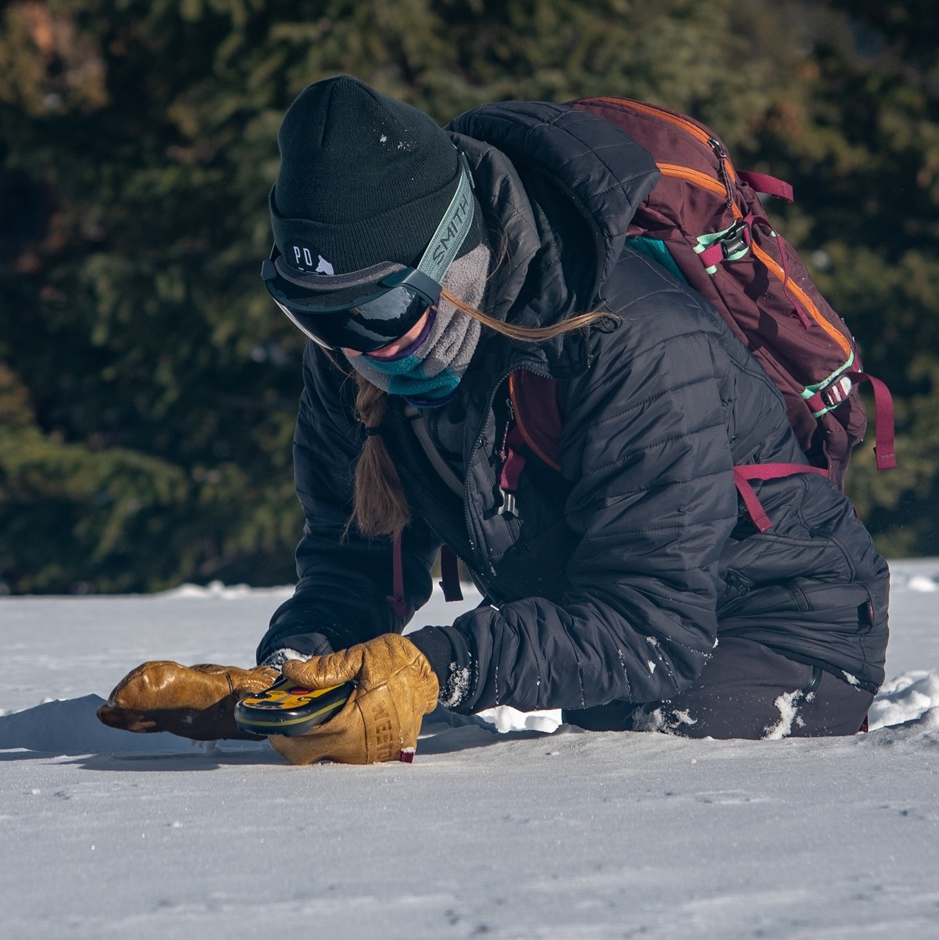 girl practicing beacon skills