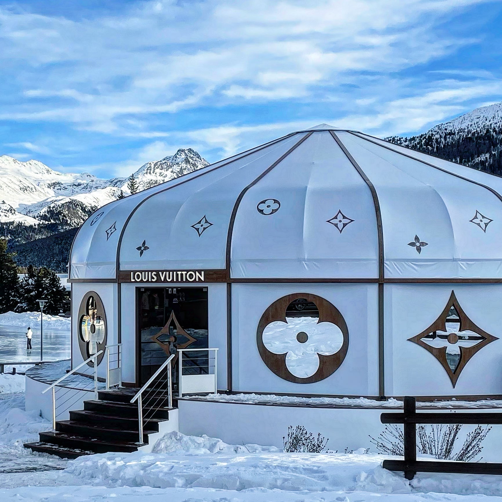 When Louis Vuitton's crew comes to Aspen