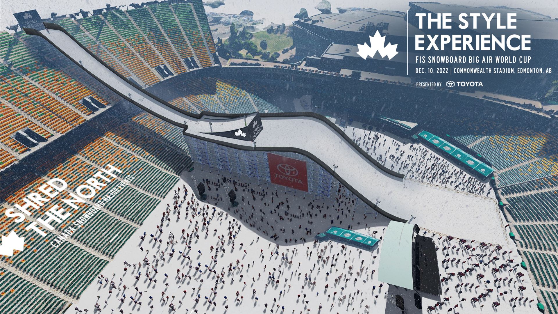 Canadian Football Stadium Transformed Into Snowboard Big Air World Cup Stop 