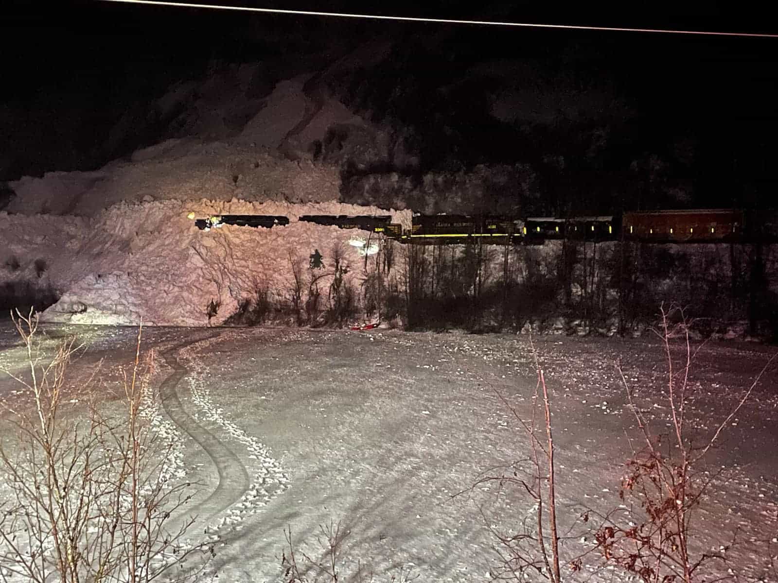 train derailed avalanche