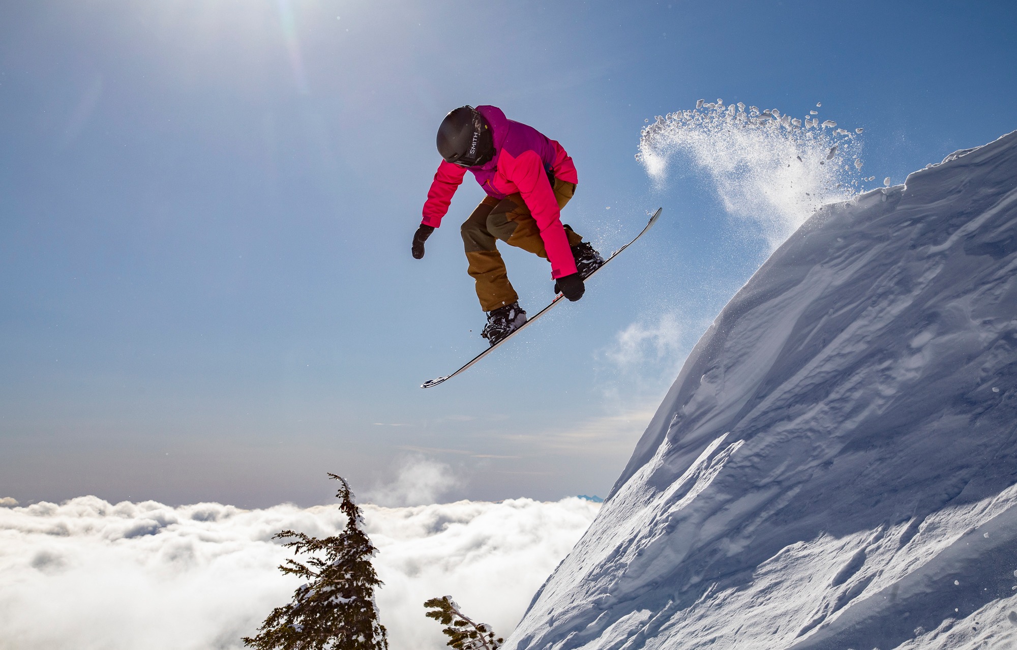 snowboarder at Mt. Hood